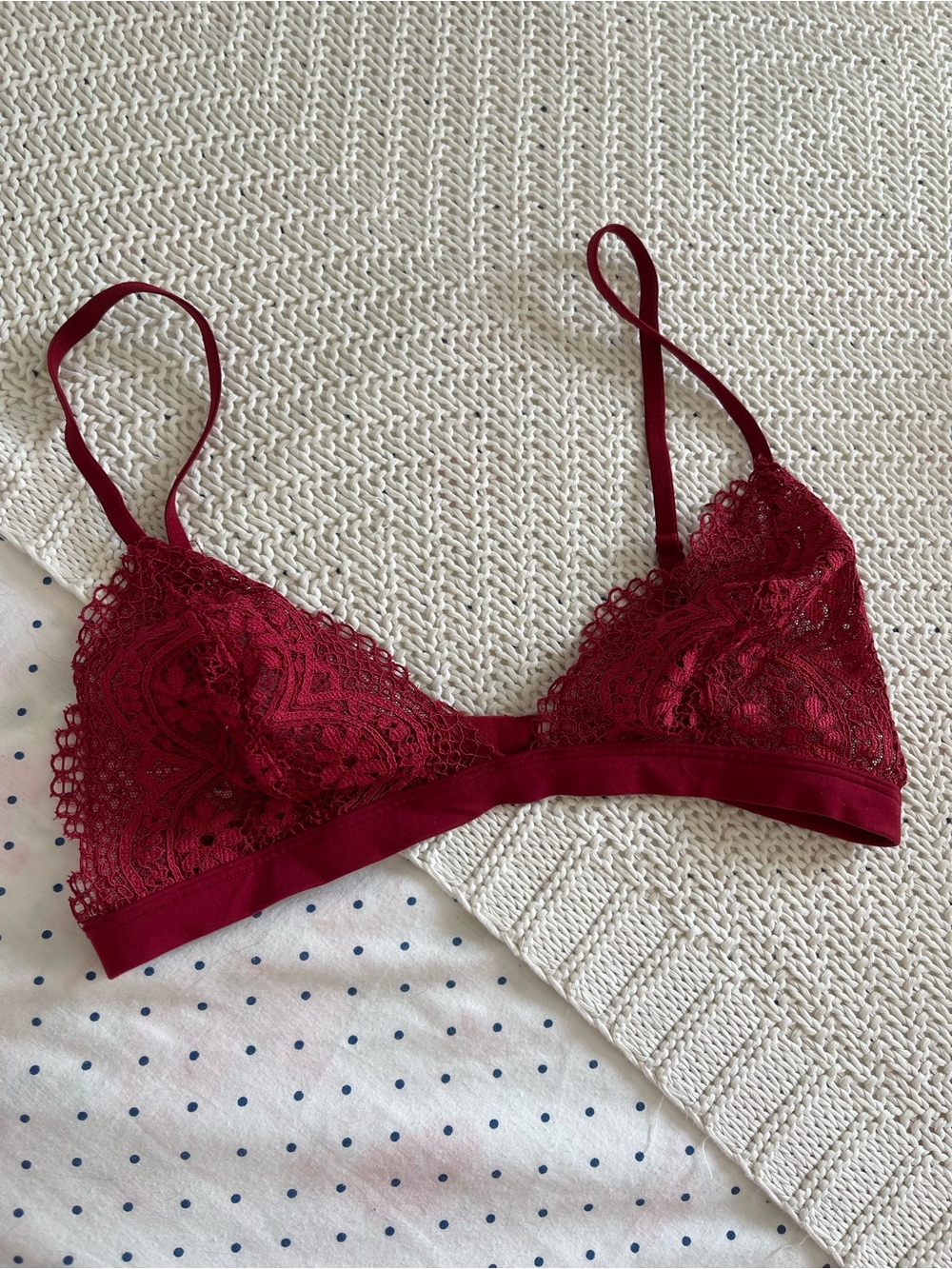 Red Victoria secret lace bralette